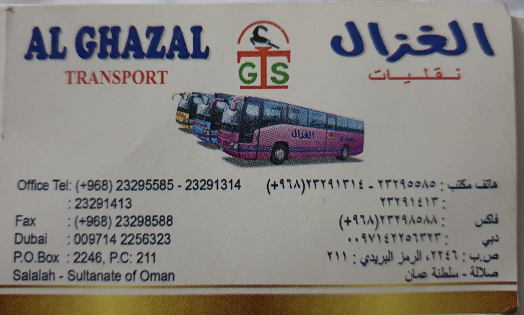 Contact details of Al Ghazal Bus Service
